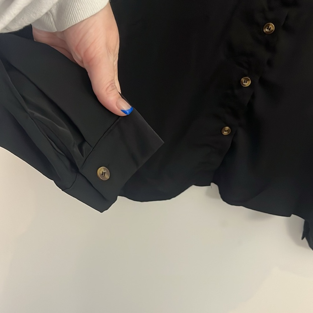 Black collared button down - Picture 3 of 5